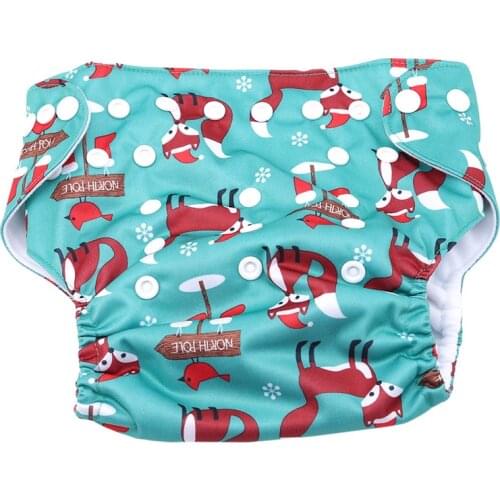 Baby Diaper Reusable Nappies Cloth Washable Infants Cartoon Print Microfiber Insert Baby Nappies Liners Unique Diaper Covers