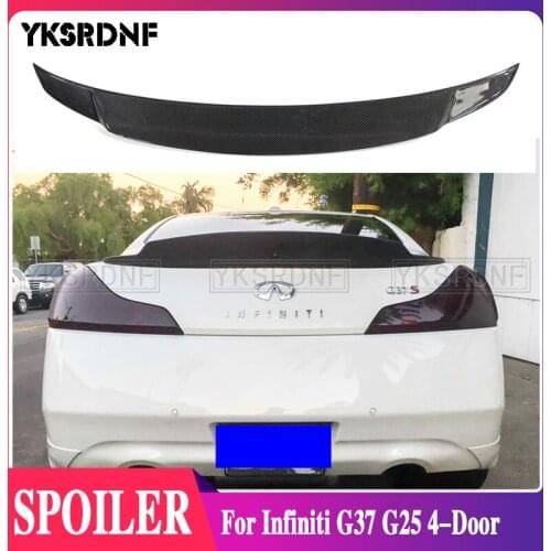 For Infiniti G37 4-Door BASE Sedan 2009 - 2013 G25 2011 - 2012 Carbon Fiber / FRP Unpainted Rear Trunk Boot Lip Spoiler Wing