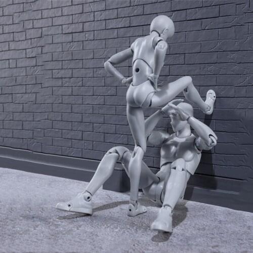 13-14cm SHF SHFiguarts Body Kun/Body Chan Archetype HE/SHE Ver OPTION BRICK WALL PVC Action Figure Draw Mannequin Toys