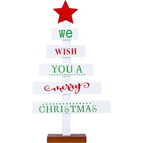 Merry Christmas Decorations Letters Indoor Christmas Tree Party Supplies Wooden Sign for Home Festive Mood Fesitival Props