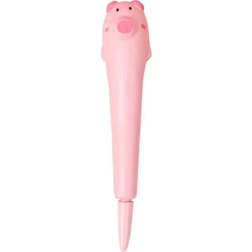 0.5mm Gel Pen Pig Shape Anti-drop Sponge Fancy Students Stress Relief Toy Signature Pen