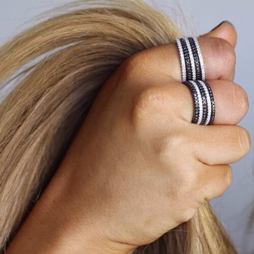 Basic ring 925 sterling silver full cz eternity band 4 colors stack stacking Classic simple thin finger band rings 5 6 7 8 9 10