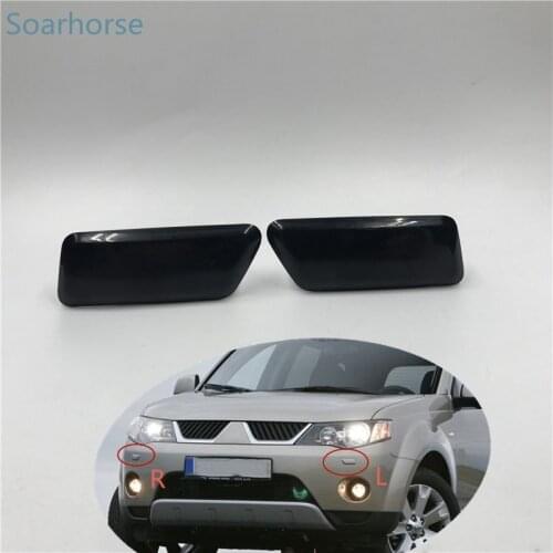 Soarhorse For Mitsubishi Outlander XL 2006-2010 front bumper Headlight washer spray nozzle cover Headlamp washer Jet cap