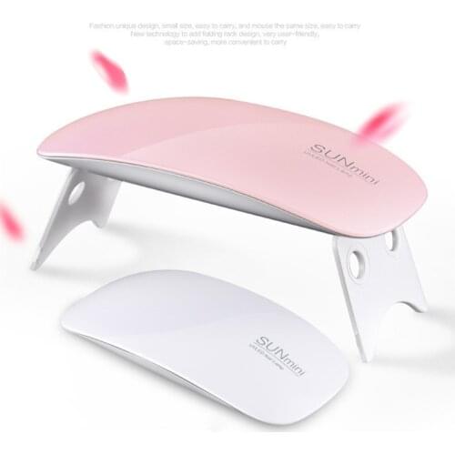 Nail Lamp 6w mini Nail dryer white pink uv LED lamp Portable usb interface Very convenient for home use