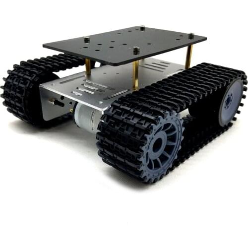 MINI T10P Smart Robot Tank Chassis Tracked Car Platform with TT Motor for DIY Robot Teaching experiment