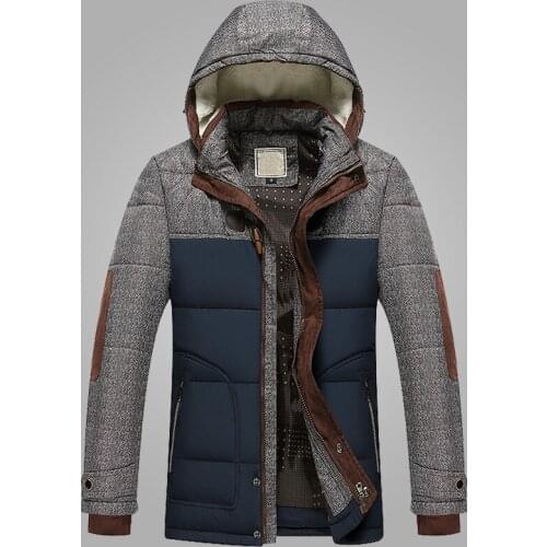 Mens Coat Parkas with Hooded Warm Casaco Masculino Brand Winter Jacket Men Fashion M-5XL New Arrival Casual Slim Cotton Thick