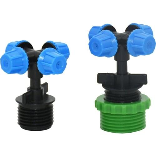 Male 1/2 3/4 cross anti drip misting nozzle water sprayer mist sprayer air atomizing nozzle 4set
