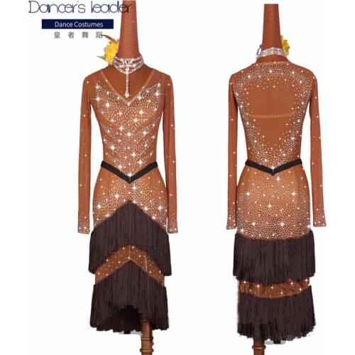 2020 new latin dance competition clothing high-end performance clothing dark-skinned performance clothing women custom
