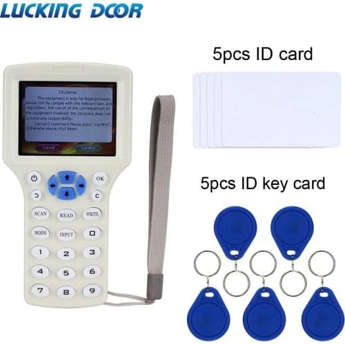 LUCKING DOOR full frequency RFID Copier ID IC Reader Writer copy M1 13.56MHZ Duplicator Copier+10pcs ID Card IC Card