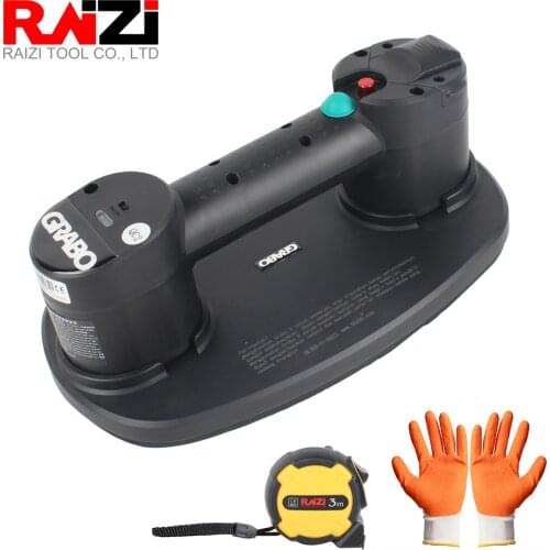 Raizi Grabo Portable Electric Vacuum Suction Cup for Wood Granite Glass Tile Drywall Battery Heavy Lifting Carrying Tools