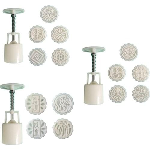 Cookie Stamp Moon Cake Maker Exquisite Blossom Pastry Tool Bath Bomb Press DIY Festival Decoration Hand Cutter Cake Mold