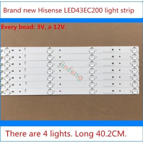 Brand new original Hisense LED43EC200 light strip SVH420AA7-4LED-REV02 4 light 40.2CM