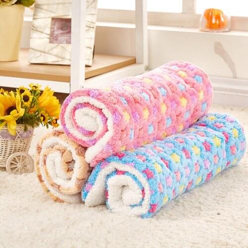 Dog blanket fleece thickened pet cushion blanket bed mat Soft Warm dog cat sleeping mat Home Washable Rug dog sofa bed
