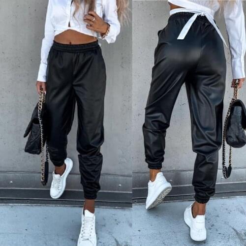 Женские кожаные брюки UVRCOS China At AliExpress