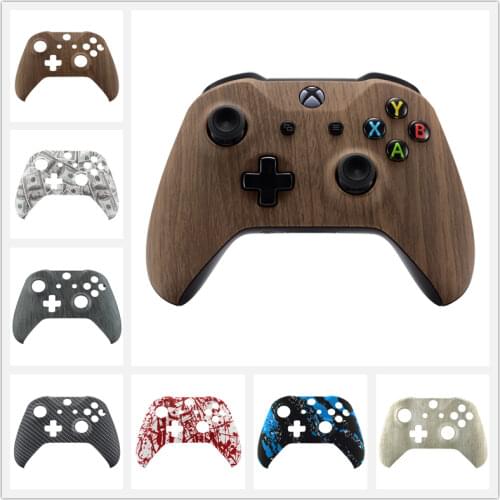 Gold Coating Splash Patterned Faceplate Front Housing Shell Repair Part for Xbox One X & One S Controller (Model 1708)