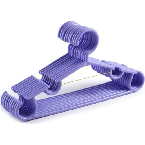 10Pcs/Set Portable Children Clothes Hanger Toddler Baby Coat Plastic Hangers Hook for Kids Clothing Organizer