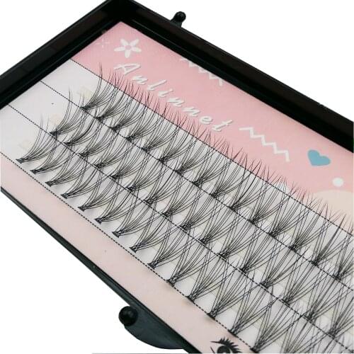 10D 60 Clusters/Box Cluster Eyelashes,Thick Individual Eyelash Extension Eyelashes Bunches Professional Makeup False Eyelashes