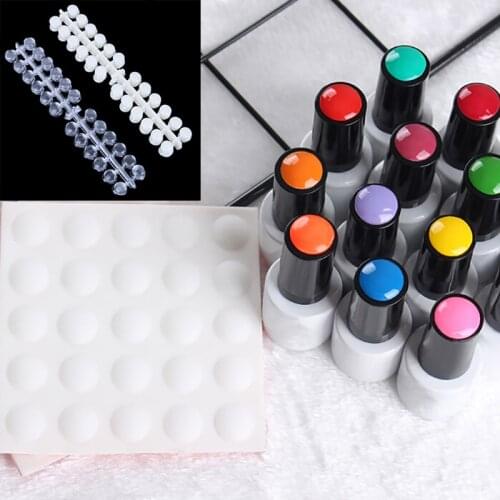 120 Nail Color Cards Tips Flat Back UV/Gel/Polish For Display Natural Round Nail Tips With Sticker Color Chart Color Card Chart