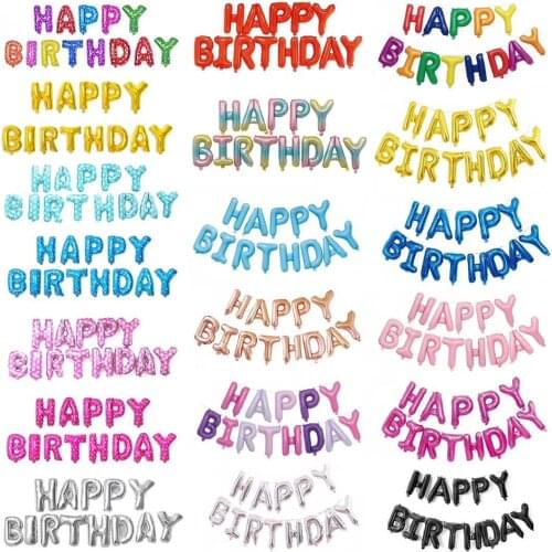 300sets 16inch Globos Birthday Balloon Decoration Happy Birthday Foil Letter Balloons Set Party Kids Supplies Alphabet Balloon