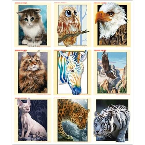 5d diamond painting full square/round 3d animal diamond mosaic sale animal diamond embroidery full set tigar 3d Christmas gift