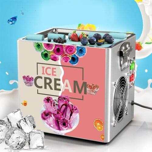 Ice Cream Maker Fried Ice Cream Rolls Machine Commercial Big Pan Fried Yogurt Making Machine Thai Fry Pan Ice Cream