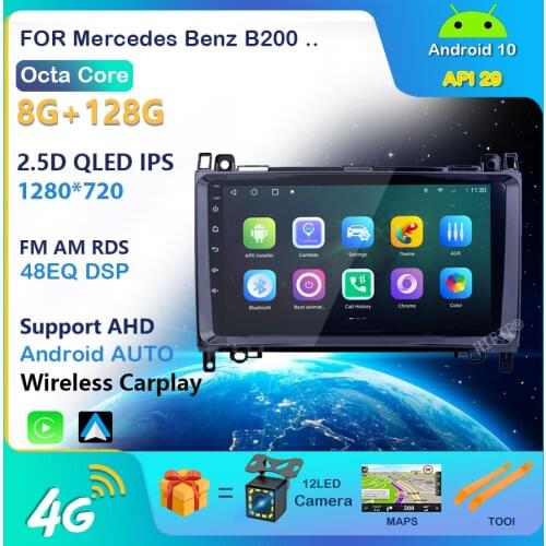 Android 10.0 Car multimedia Player Navigation GPS radio for Mercedes Benz B200 A B Class W169 W245 Viano Vito W639 Sprinter W906