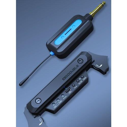 Free shipping transacoustic DOUBLE X2 Wireless Soundhole Pickup with Receiver Microphone 50M Transmission Guitar Pickups