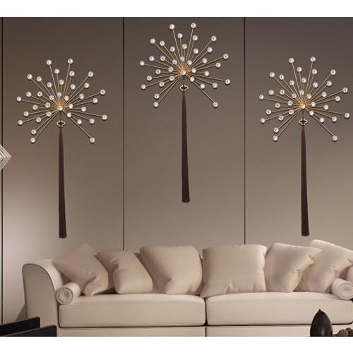 European Wrought Iron Fan Shape Wall Sticker Accessories Home Livingroom Wall Hanging Craft Decoration Porch Wall Mural Ornament