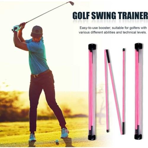Pink Orange Golf Indicator Stick Putter Auxiliary Trainer Latex Three-fold Direction Indicator Golf Aid Equipment Skill Improve