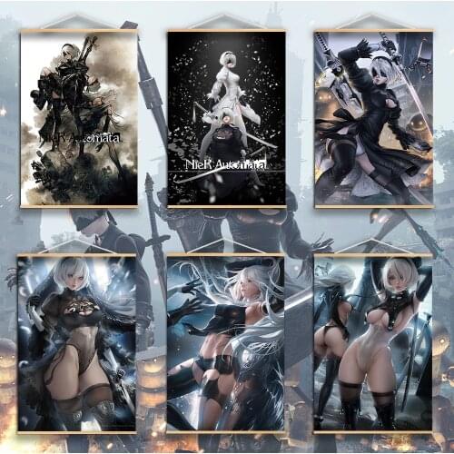 Canvas Painting Anime NieR:Automata Game Posters and Prints Wall Art Home Decoration Pictures Children Room Decor Wall Decor