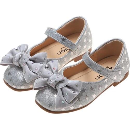 Girl Dress Shoes For Princess Little Girls Wedding Party Shoes Fashion Bow Leather School Shoes Kids 3 4 5 6 7 8 9 10 11 12 Year