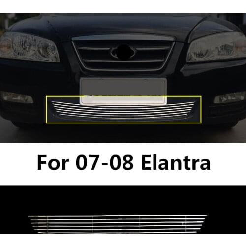 Body kit front bumper cover modified grille accessories electroplated aluminum alloy racing grill for Hyundai Elantra 2007-2011
