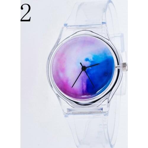 Fashion Women Wristwatches Plastic Clock Transparent Strap Student Sport Watches Lady Girls Casual Quartz Watch