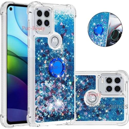 Quicksand style fashion ring buckle case for Motorola Moto G Stylus 2021 5G anti-fall cover coque fundas for Moto G Stylus2021