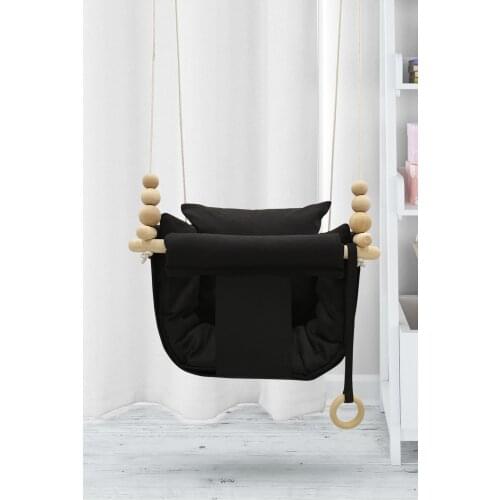 New Season Black Baby Swing Baby Hammock Hanging Chair Swing baby toys Child Rocking Canvas Seat Duck Fabric