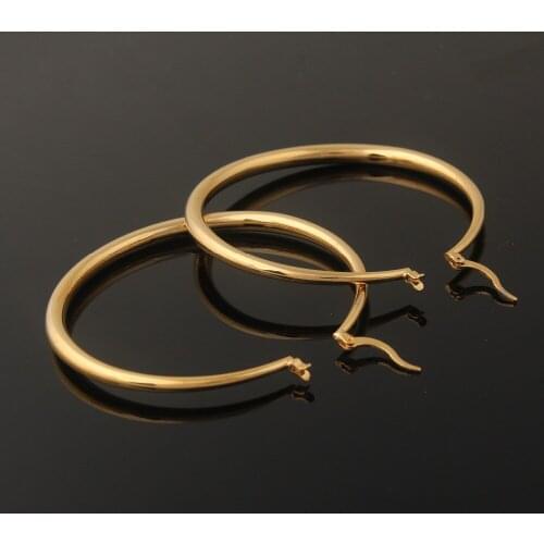 New Vintage Nickel Free . Gold Hoop Earrings Big Circle Long Earrings Fashion Jewelry For Women Best Gift