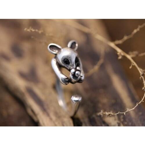 Wholesale Unique Retro Kangaroo Adjustable Ring High Quality Design Mens Kangaroo Promise Rings Women Gift Overwatch Aros