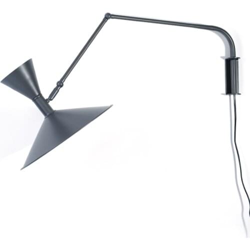 Nordic Design Minimalist Adjustable Wall Lamp White Gray Art Decor Model/Living Room Bedroom Bedside Study Hotel Villa Cafe Bar