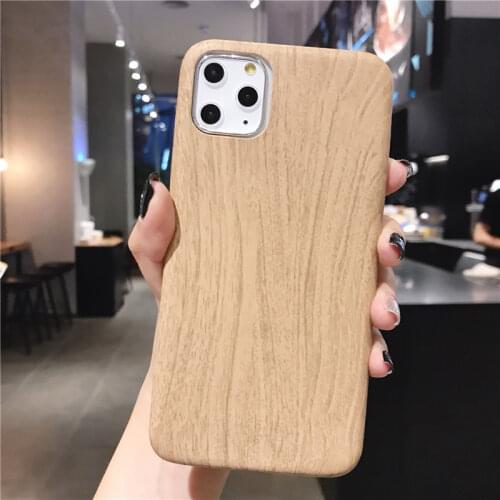 Oppselve Ultra Thin Wooden Silicone Phone Case For iPhone 11 Pro Max XR XS X 7 8 6 6S SE 2 Soft TPU Back Cover Shell Coque Funda