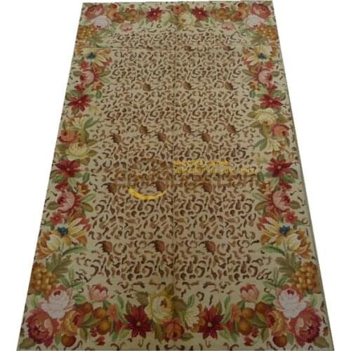 Hand-made Floral Edge For Large Needle Point Carpet Full Width Design Needle Point Hand-woven Carpet Home Decore Luxury