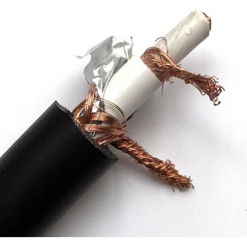 Pure Copper Core +pure Copper Shield DIY Bulk Coaxial Cable for DIY Amplifier CD Player Home Theater - (sell Per 1m )