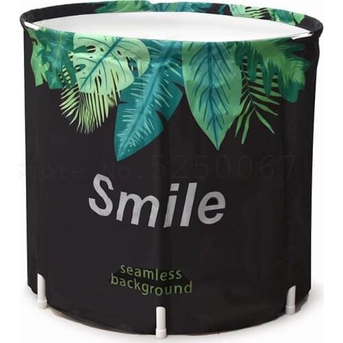 Folding Bath Barrel Household Thermal Insulation Bath Barrel Full Body Bath Barrel Plastic Thickening Bath Barrel