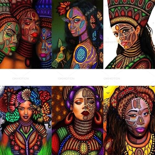 Modern Fashion Girl Flower Diamond Painting Diamond Inlaid Diamond Embroidery Cross Stitch Diamond Painting Kit Diamond Art