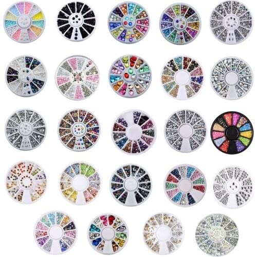 Nail Rhinestone Gold Silver Mixed Colorful Crystal Nail Studs Nail Beads 3D Nail R3MF