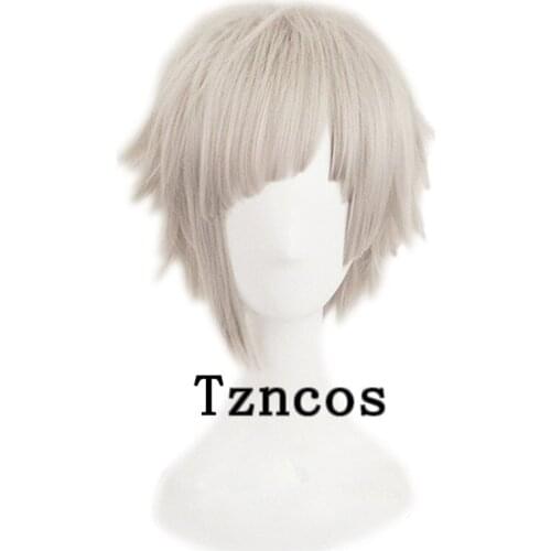 Tzncos Unisex Short Straight For Party Anime Cosplay Christmas Halloween Wig Heat Resistant Synthetic Hair
