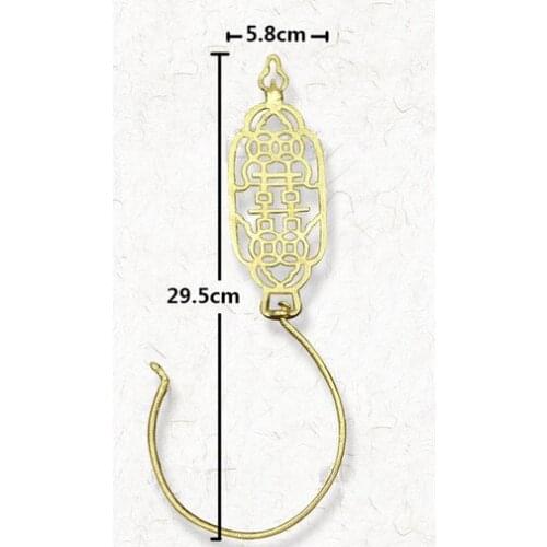 A2Chinese antique Double Happiness copper hook curtain door vintage classic curtain hook