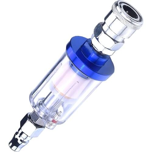 Air Compressor Filter, Oil Water Separator Air Dryer for Spray Air Tools, 1/4inch NPT Inlet and Outlet,with Quick Connector