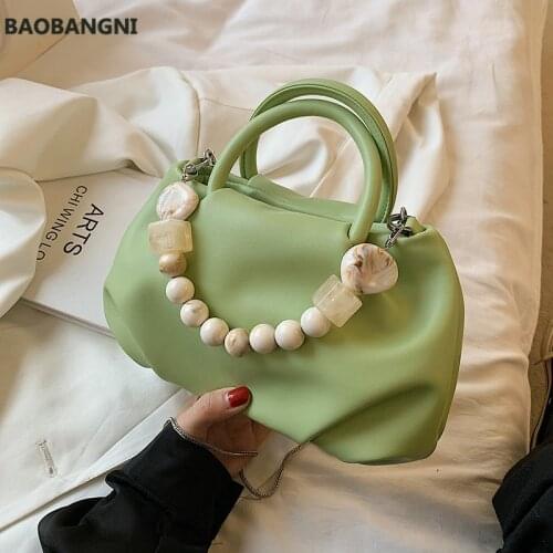 Pu Leather Crossbody Tote Bags with Short Handles for Women Summer Fashion Small Handbags Fashion Green Yellow White