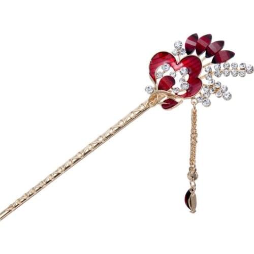New Fashion Crystal Hairpins Hair Stick For Women Rhinestones Chains Tassel Hair Jewelry Hairpins Ladies Hair Accessories Mujer