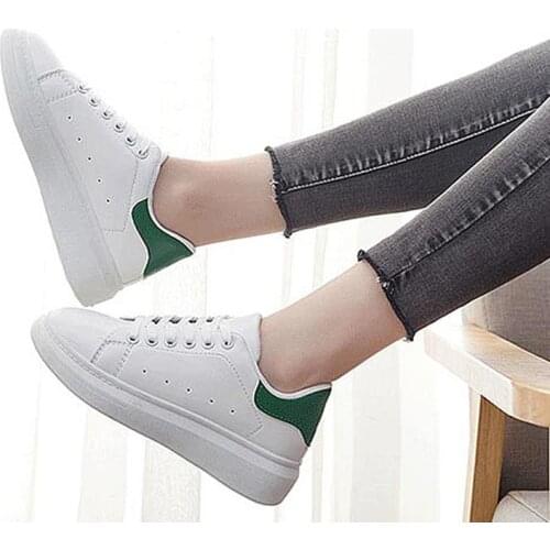 2019 Women shoes sneakers spring breathable small white shoes non-slip lace-up casual shoes woman basket femme sport shoes K8-41